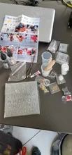 DIY resina epoxi Oso de goma con letras moldes joyería herramienta de fabricación Kit con pegamento de resina AB llavero kit DIY regalo