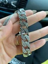 De moda simple exagerado de cadena de metal de Versión amplia de las mujeres pulseras de ins viento roja red mismo estilo de la joyería para las mujeres