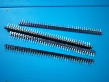 5 uds agujero redondo pin header 2,54mm fila única hembra 1*40p doble fila 2*40p perno de doble fila ronda pin dorado Chapado en