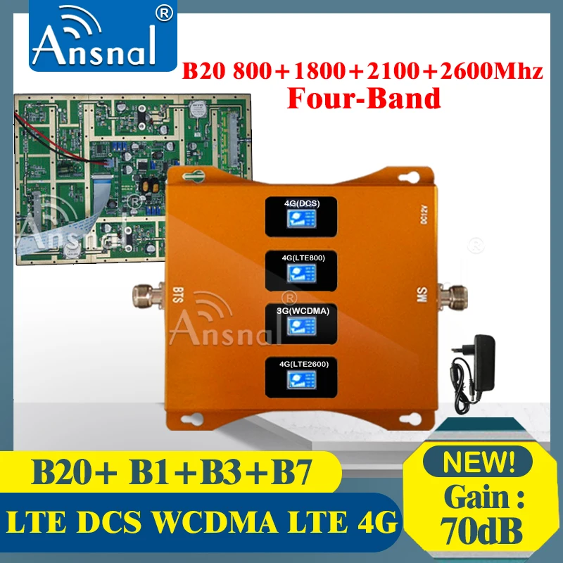 New!! B20 800 1800 2100 2600Mhz Four-Band Cellular