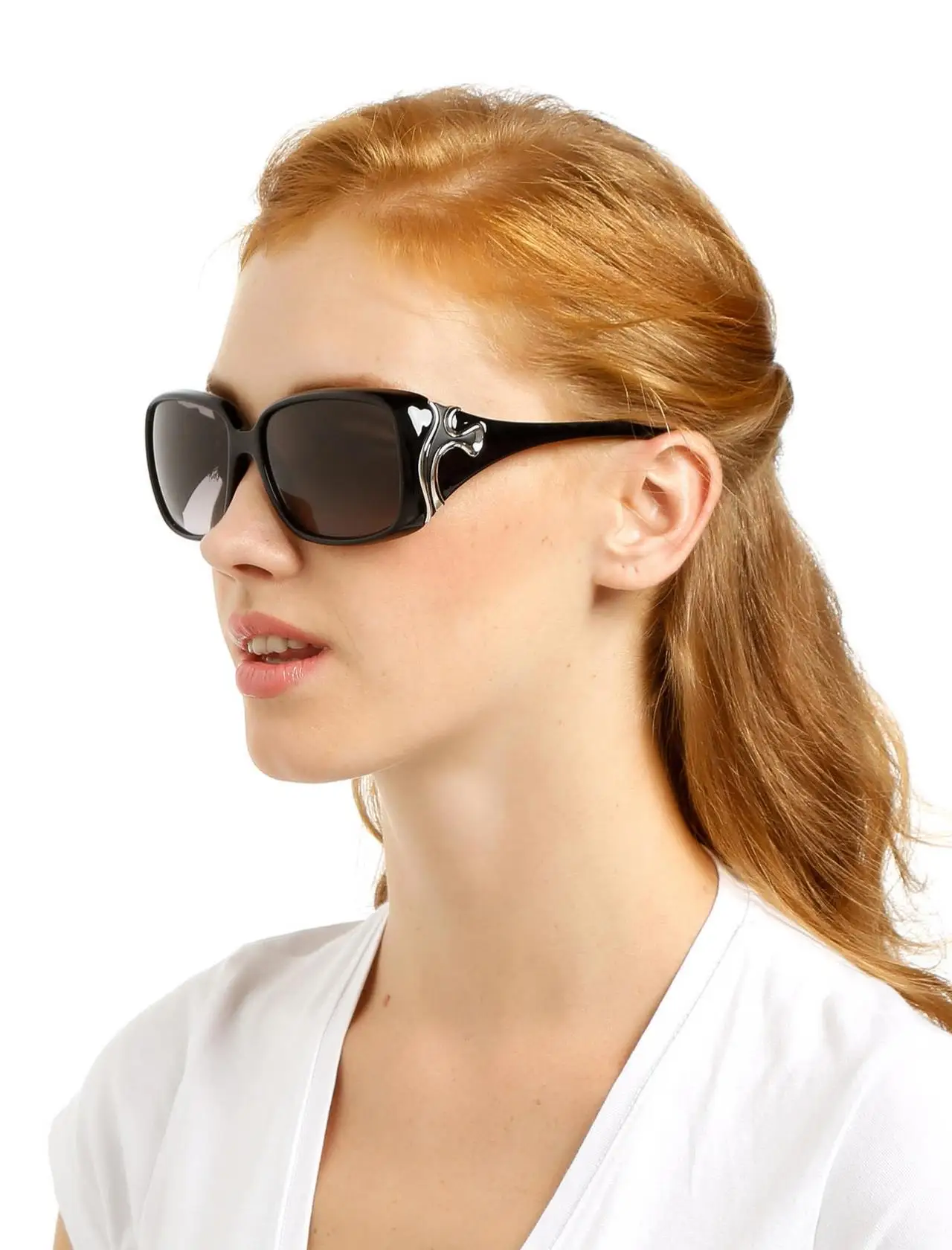 

Women's sunglasses ep 700 001 bone black organic rectangle rectangular 58-16-130 emilio pucci