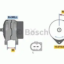 0986080060 bosch генератор 14v, 110a