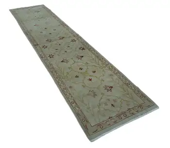 

80x327 Cm Beige Handmade Oushak Runner Rug-3x11 Ft