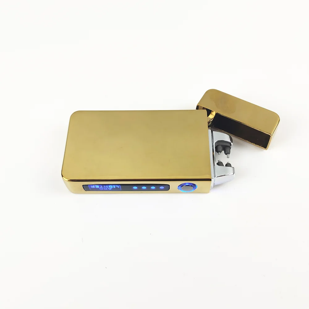 Зажигалка прямоугольная плазменная USB - Цвет: JL613GOLDGL