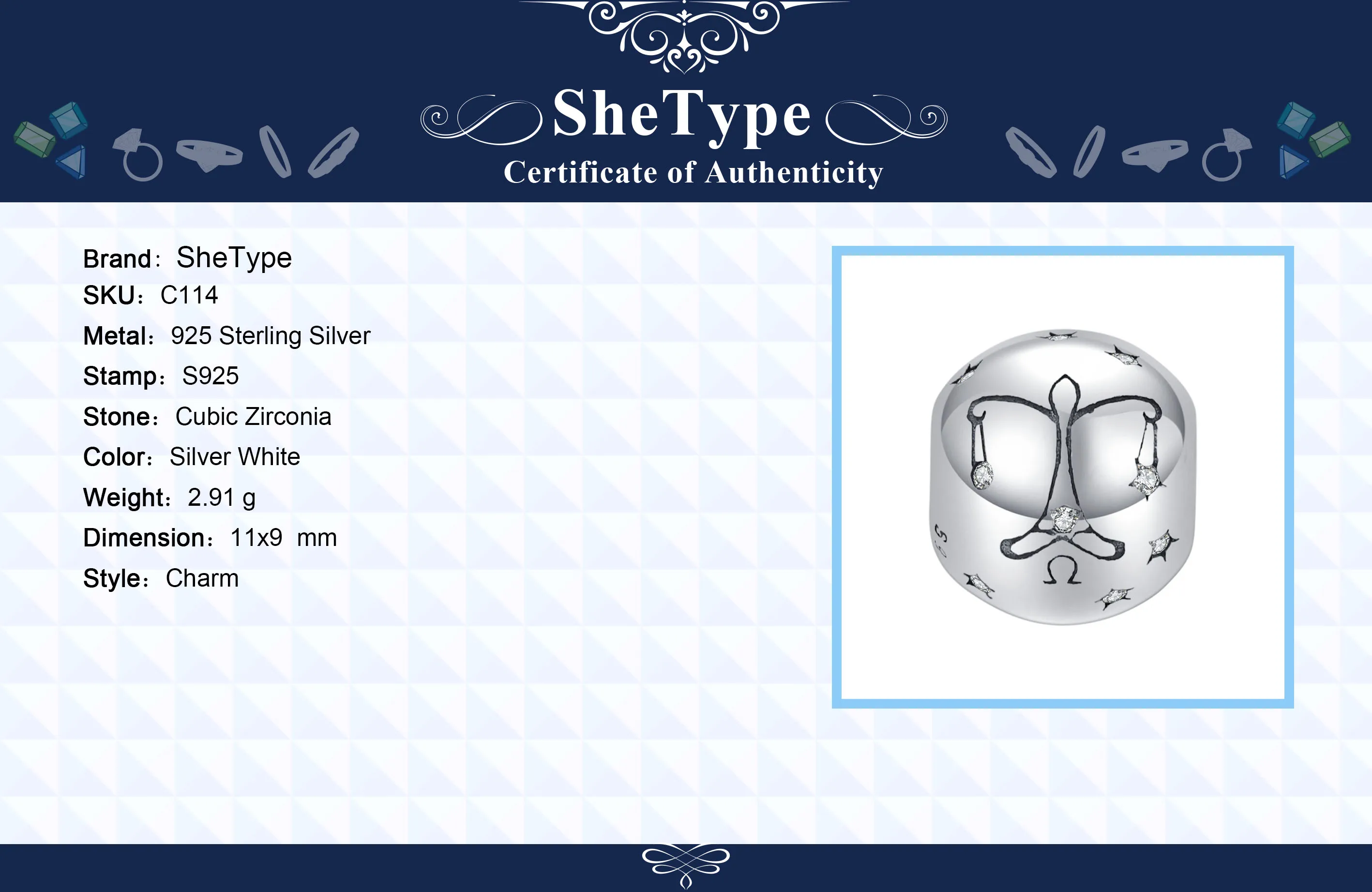 SheType 2,8 г Круглый бисер с изображением созвездия для женщин, ювелирные изделия для изготовления весов, прозрачная звезда, шарм, серебро 925 пробы