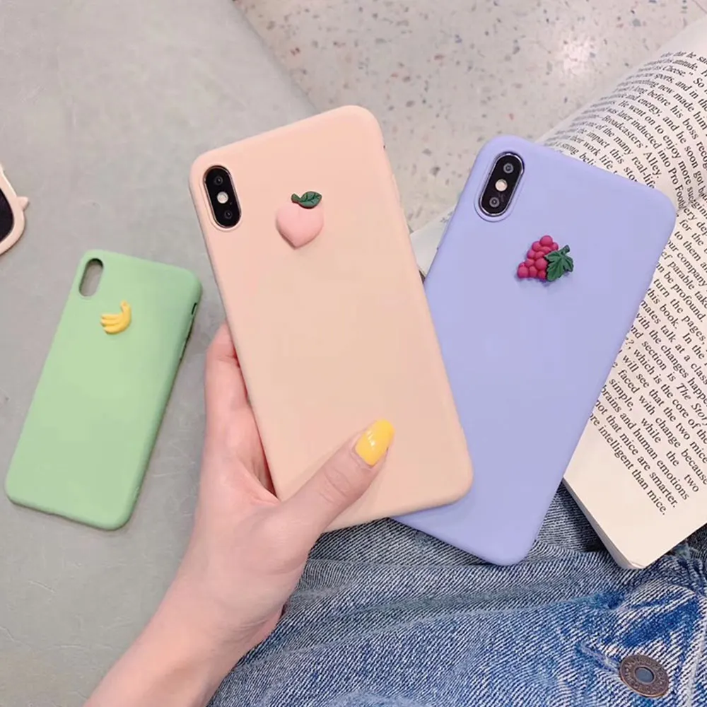 3D с рисунками фруктов рисунком Телефон чехол для iPhone 6S Чехол 7 6 плюс девчушки