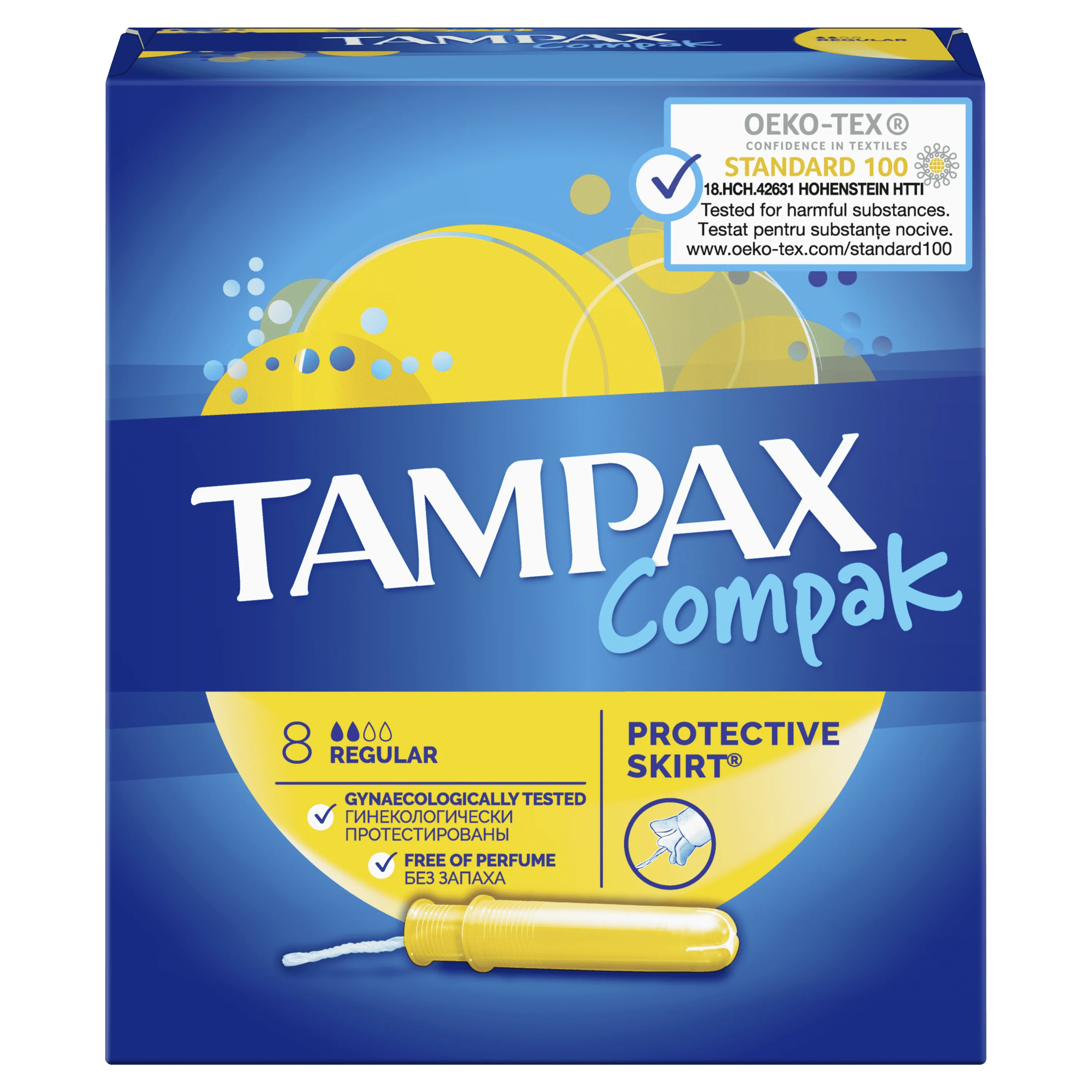 Тампоны с аппликатором TAMPAX Compak Regular, 8 шт