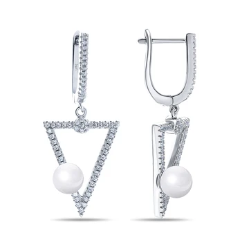 

Earrings made of silver with pearls Sint. And Majorca