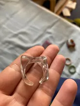 Si ME Ins estética de resina transparente de cristal acrílico coreano geométrico Irregular plaza de anillos para las mujeres joyería de moda