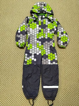 

R-21 overalls for boy green/gray (Honeycomb) raskid (80-128) (104)