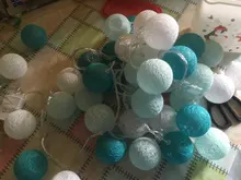 Garland-Lights String Fairy-Lights-Decoration Cotton-Ball Xmas Wedding-Party Holiday