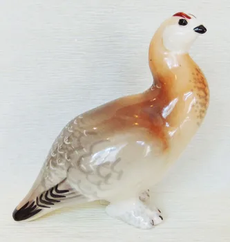 

Chicken, 12 cm. Lomonosov China factory, 1970 s Red Stamp "lfz 1 C", "C 4-25" ".