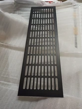 Rejilla de ventilación de aleación de aluminio para armarios, cubierta de decoración negra para armarios, accesorios de Hardware