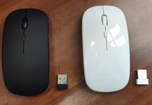 Ratón inalámbrico recargable por Bluetooth, Mouse silencioso ergonómico para Gaming, ordenador portátil, PC, 2,4G