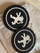 2 uds coche posavasos Anti-Slip Pad epoxi Copa Mat estilo de coche para Peugeot 107, 108, 206, 207, 308, 307, 407, 508, 2008, 3008 RCZ