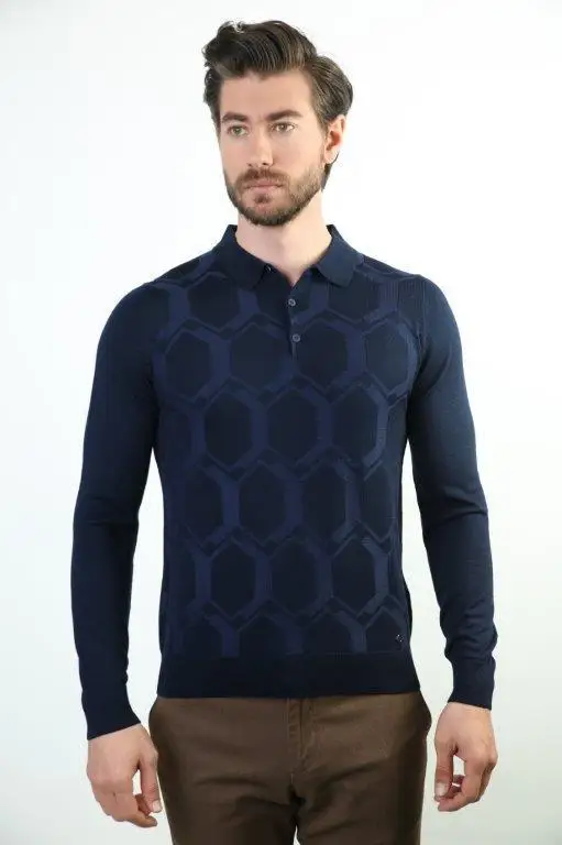 

Sweater Polo Collar Men 'S Wool Sweater 3280