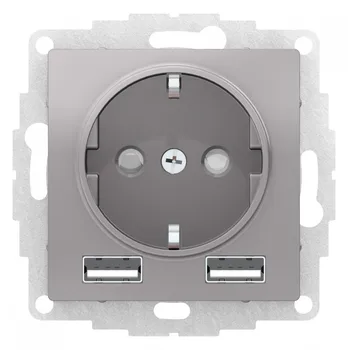 

Se atlasdesign so + USB socket a + a, 5 V/2.4A, 2x5 V/1.2a, mechanism, aluminum atn000330