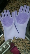 Cleaning-Gloves Scrubber Dish Kitchen-Clean-Tool Magic Silicone Household for 1pair