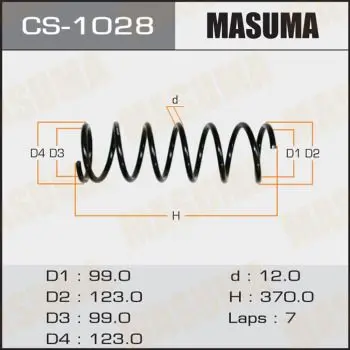 Пружина зад. Toyota Mark 2.5 1JZ 96-00 MASUMA CS1028