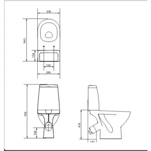Унитаз компакт Cersanit Granta с сиденьем микролифт(S-KO-GRA031-3/6-DL-w