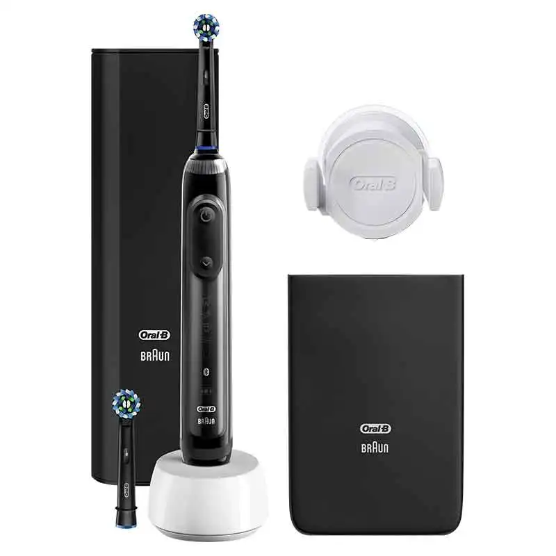 Oral B Genius 10200W, rechargeable electric toothbrush, charge indicator, up to 14 days, 4 brushed modes, 2 heads