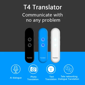 

T4 Multi Languages Portable Voice Translator Smart Real Time Instant 2 Way Foreign Language Photo Poket Translator Device