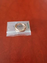 Huitan-anillo cruzado en forma de X de dos tonos para mujer, joyería de moda de boda, sortijas grandes y modernas de piedra CZ deslumbrantes