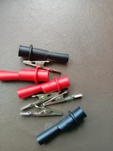 1 Pair Alligator Crocodile Test Clip Clamp For Multimeter Tester Probe New