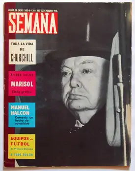 

Week magazine N ° 1301. 26-01-1965. Churchill. Marisol. Poster central TO. D. Lift