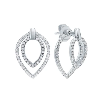 

Silver earrings with cubic zirconia sunlight sample 925