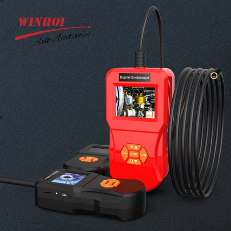 Car IPS HD Digital Industrial Endoscope Camera with Screen HD Instrument Car Air Conditioning Overhaul Detection