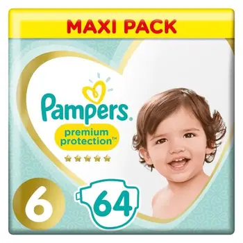 

PAMPERS Premium Protection diaper Size 6 - 64 layer-Mega Pack