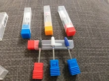 Dmoley-brocas de cerámica y tungsteno para uñas, accesorios para manicura, taladro eléctrico, Color rosa/Negro/azul, 4 colores