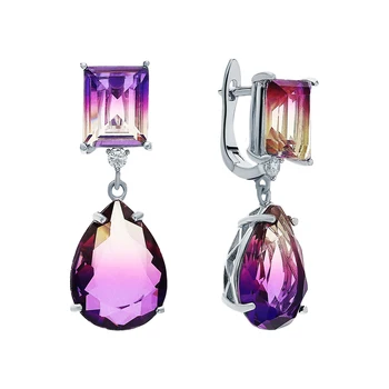 

Silver earrings with sieve sunlight sample 925