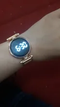 Relojes magnéticos digitales de lujo para mujer, de acero inoxidable, dorado, rosa, LED, de cuarzo, femenino