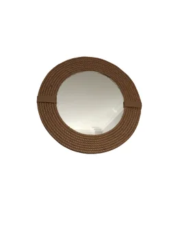 

YUVARLAK DEKORATİF HASIR TASARIM SALON AYNASI (ÇAP 45 CM)