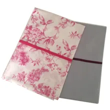Pafuli ручной работы из 2 предметов с аппликацией в виде подушки Чехол серый цветочный принт