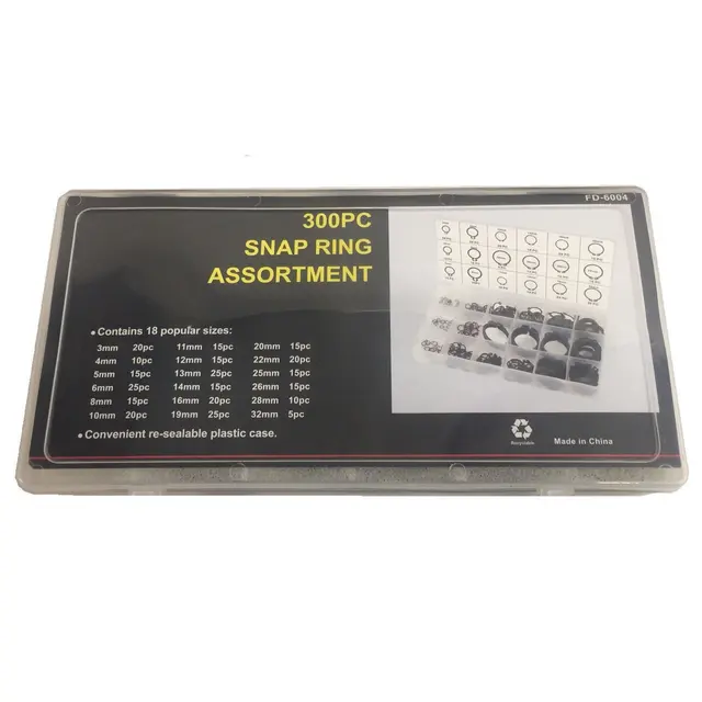 580 Anelli Di Sicurezza Esterna E-Clip - Set 10 Misure Per Meccanica E Fai Da Te - Foto 9