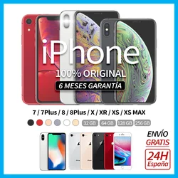 Мобильный iPhone X/XR/XS MAX/7/7 PLUS/8 черный, розовый, золотой, серебристый, серый, специальный 32 64 128 256 ГБ, Apple, разблокирован, бесплатная доставка, втор...