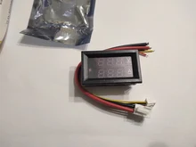 0,56 pulgadas Mini Digital voltímetro amperímetro DC 100V 10A Panel Amp voltios medidor de corriente de voltaje probador Azul Rojo de doble LED pantalla