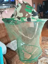 Gorra de pesca de camuflaje para hombre, visera ancha, parasol para caza, abeja, protección contra insectos y Mosquitos