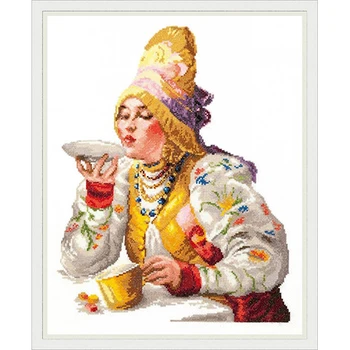 

66-01 b064 set for embroidery 'wonderful needles 'for tea, 30*38 cm