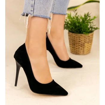 

Muad Black Suede Stiletto Shoes