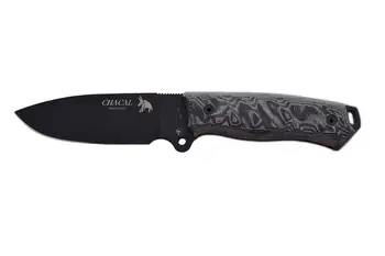 

J & V knife CHACAL MICARTA black lacquered hard case
