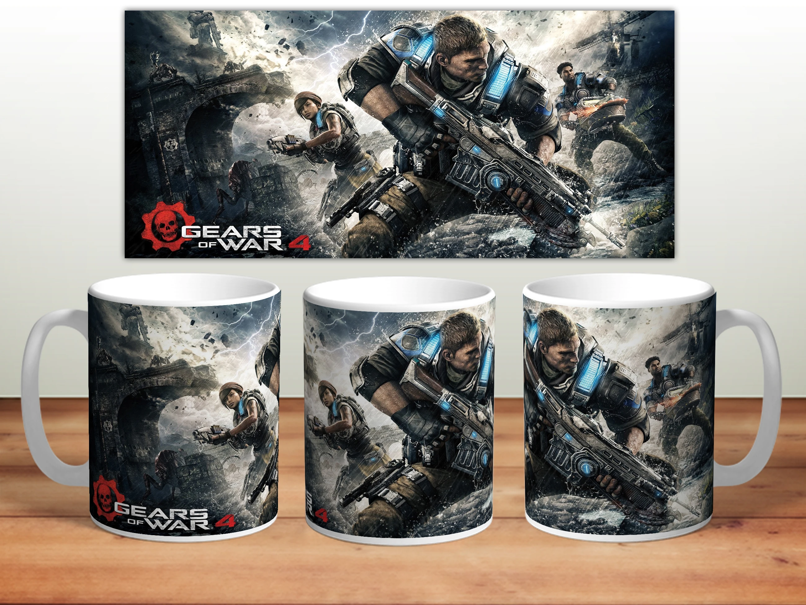 Принт на кружке Gears of War подарок сувенир. 330мл керамика | Дом и сад