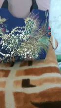 Bolso de hombro de estilo étnico bohemio para mujer, bandolera Retro de gran capacidad, Bordado hecho a mano, Pavo Real