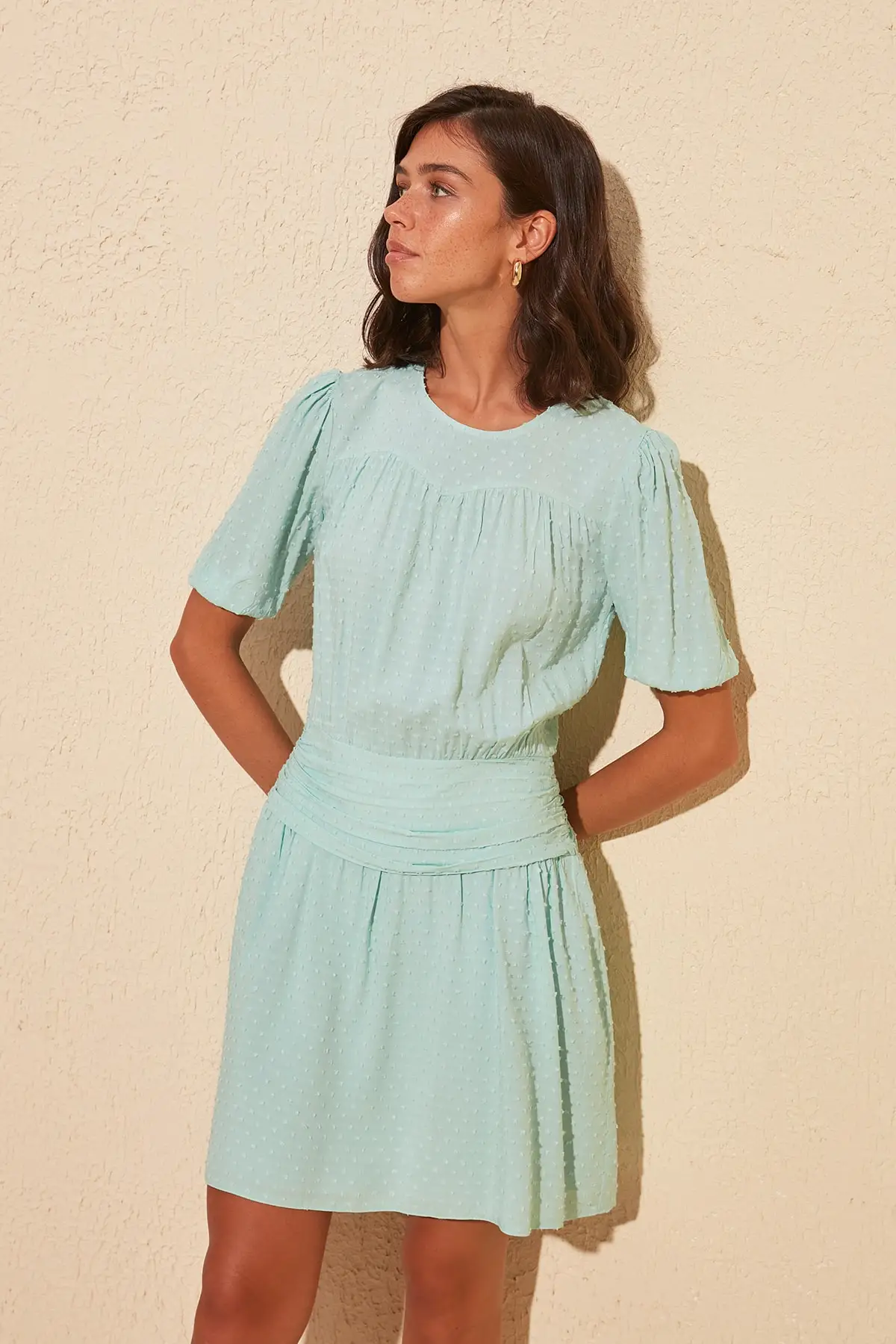 

Trendyol Shirred Dress TWOSS20EL0186