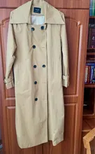 Gabardina ceñida con doble botonadura para mujer, abrigo largo, prendas de vestir, rompevientos, primavera 2021