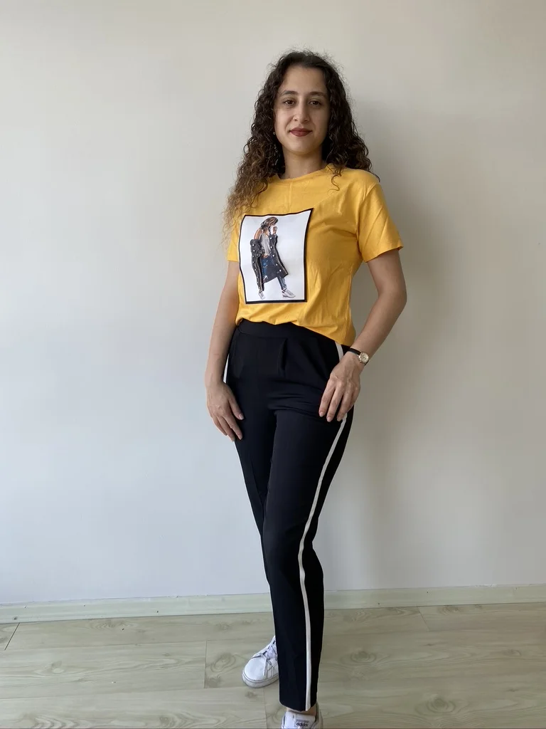 Белые и черные брюки E2Butik по бокам | Женская одежда