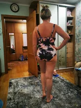 Bañador vintage de una pieza para mujer, traje de baño de realce, fruncido, con control de barriga, ropa de playa estilo retro, 2020